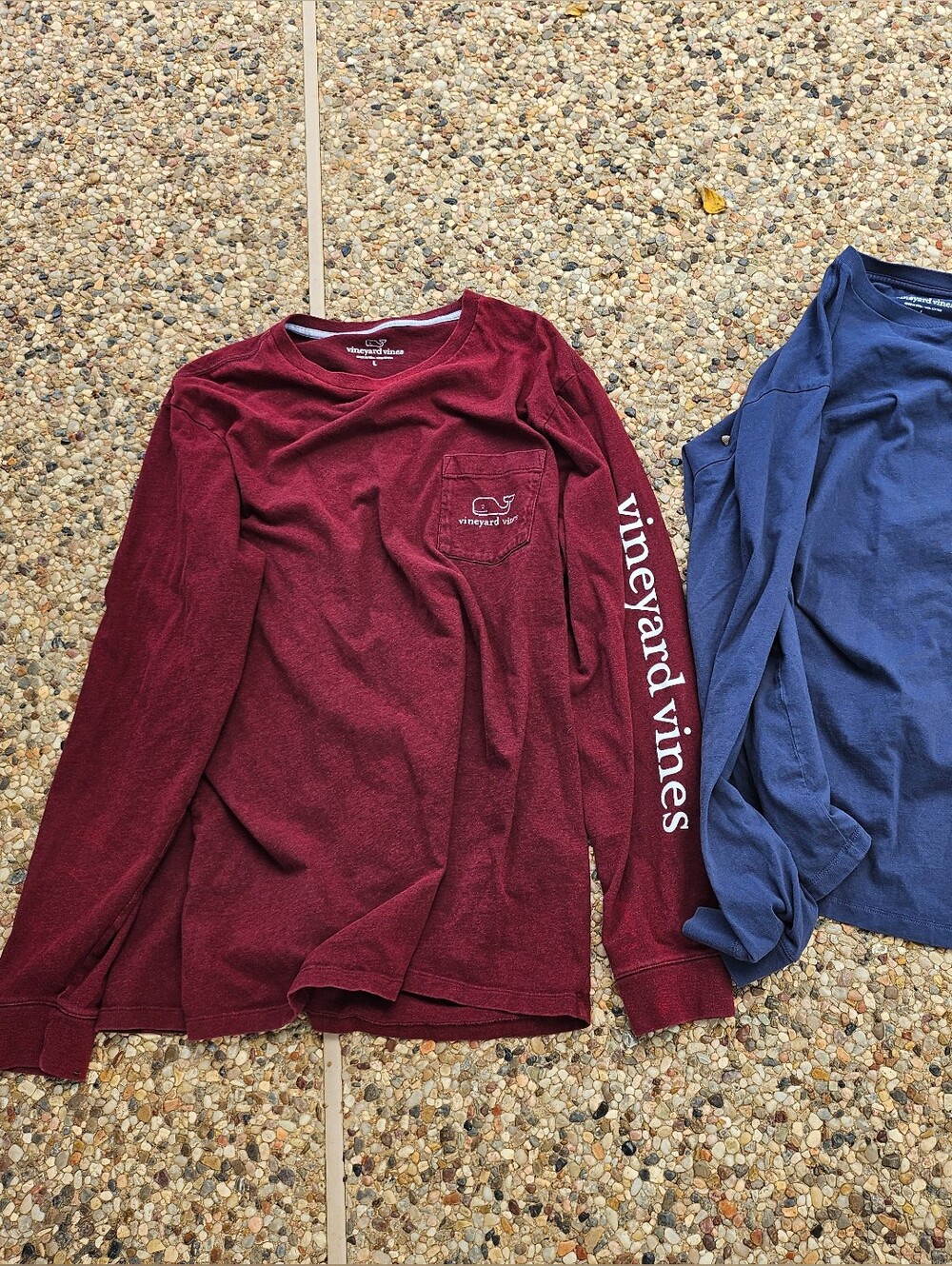 Lot 2 Vineyard Vines Cotton Long Sleeve T-shirt Pullovers L